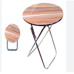 Generic Table Pliante Ronde Effet Bois - image 4