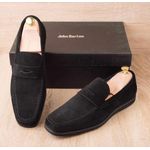 John Barton Chaussure Homme Très élégant Daim-Noir