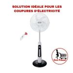 SMART TECHNOLOGY Ventilateur Rechargeable 16" -STV-630 - Avec Télécommande/ Blanc- 24 Mois De Garantie - image 2
