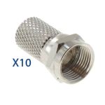 10 Pcs De Fiche F Pour Cable Coaxial