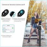 Generic 3-En-1 TéLéPhone CaméRa TréPied 1/4 TêTe à Vis Selfie Avec TéLéCommande Bluetooth - image 8
