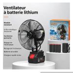 Generic Ventilateur a Batterie Rechargeable lithium - image 3