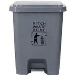 product_image_name-Generic-Grande Poubelle à Pédale 30L – Bac à Déchets Haute Capacité – Design "Slim" Gain de Place – Idéale Cuisine, Bureau & Commerce – Plastique Renforcé Gris Anthracite-4