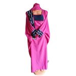 Generic Robe à motif pagne traditionnel_Tissu rose