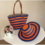 Generic Ensemble Sac + Chapeau Rayé Élégant – Style Été Chic et Pratique - image 2