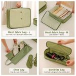 product_image_name-Generic-6 Pièces Sac De Rangement De Voyage Cubes D'emballage Compressibles Organisateur De Bagages Pliable Sac à Main Etanche -2