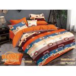 Belle Lot de 2 Draps et 2 Taies - Confort et Élégance pour Lit 3 Places-Orange