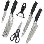 Generic Ensemble de couteaux de cuisine en acier inoxydable 6 PCS - image 3