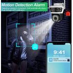 product_image_name-Generic-6MP Full HD Caméra Wifi 4K PTZ Caméra IP Extérieure De Sécurité Extérieure Sans Fil À 3 Objectif Wifi À 3 Écran - Blanc-4