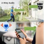 product_image_name-Generic-6MP Full HD Caméra Wifi 4K PTZ Caméra IP Extérieure De Sécurité Extérieure Sans Fil À 3 Objectif Wifi À 3 Écran - Blanc-5