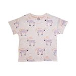 Kiabi T-shirt "Zèbre Évasion" en Coton Bio – Douceur Rose Poudré - 8 ans