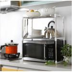 product_image_name-Generic-Étagère en acier inoxydable à 2 niveaux, extensible-3