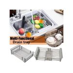 product_image_name-Generic-Égouttoir De Cuisine Multifonctionnel En Acier Inoxydable-3