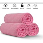 product_image_name-Generic-Lot De trois Grandes Serviettes De Bain rose Motif Multiple-2