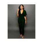 Combinaisons V-cou À Manche Evasé- NOir