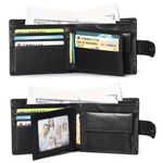 product_image_name-Generic-Mode De Hommes Cuir Véritable Portefeuille R-FID Court Clip D'argent - Noir-2