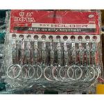 Lot De 12 Porte-clés à Ressort Rétractable En Acier Inoxydable