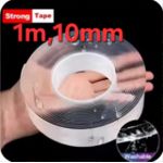 Ruban Adhésif Double Face Cristal Transparent - Dimensions 1 m x 10 mm