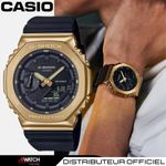 G-Shock Montre Homme Casio - GM-2100G-1A9DR - Bracelet En Résine Noir/0r - Affichage Analogique - Numérique - Résistant à L'eau