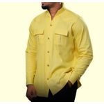TAFA Chemise Manches Longues en Rayures  Col Tulipe