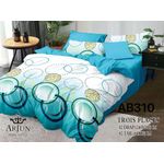 Lot de 2 Draps et 2 Taies - Confort et Élégance pour Lit 3 Places, Bleu