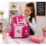 Generic Sac Scolaire Grande Capacité avec Boîte à Goûter Offerte - image 2