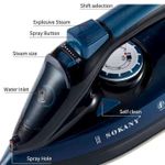 product_image_name-Generic-Très Puissant Fer A Repasser A Vapeur - 2600W - Semelle Céramique - 380Ml Eau -MPH-6