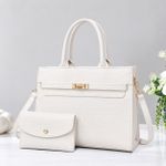 Fashion Sac à main de luxe 2 in 1 - Blanc