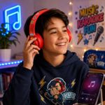 Generic  Casque Audio Enfant Pliable – Design Coloré - image 2