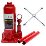 product_image_name-Generic-Kit de Dépannage Auto : Cric Hydraulique Bouteille 5 Tonnes + Clé en Croix Universelle Renforcée - Pack Sécurité Routière pour Changement de Roue Rapide et Sans Effort-1