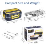 product_image_name-Generic-Lunch Box Électrique Chauffante 1.5L - Inox 304 - 3 Compartiments-5