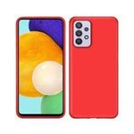 Coque Silicone Compatible Pour Samsung Galaxy A52 Avec Antichoc - ROUGE