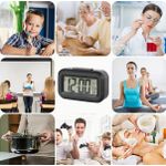 product_image_name-Generic-1 pc Réveil de bureau à enregistrement de présence multifonction avec éclairage, température, calendrier et minuterie (sans batterie) Réveil étudiant avec manuel d'instructions en anglais-5