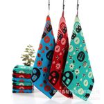 GALUIN Lot de 3 serviettes carrées en gaze à quatre épaisseurs pour sécher les mains