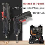 Generic Perceuse/visseuse sans fil + 47 accessoires avec lampe de poche - image 3