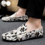 VANHUHU Chaussures Hommes Mocassins Baladeuses Blanc