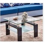 Generic Tables  basse centrale vitré 60x60 bois vitré