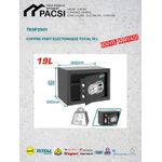TOTAL Coffre-fort électronique 19 litres - image 2