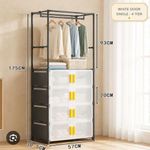 Generic penderie ouverte avec tiroirs  Armoire De Rangement/Dressing penderie modulaire avec commode intégrée. - image 4