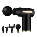 UN MINI PISTOLET DE MASSAGE MUSCULAIRE AVEC 5 BOUTS 