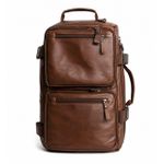 Sac à Dos Multifonction en Similicuir-Marron