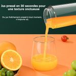 product_image_name-Generic-Petit extracteur de jus domestique avec écran, extracteur de jus entièrement automatique, mini extracteur de jus électrique portable sans fil, un gobelet inclus.-2