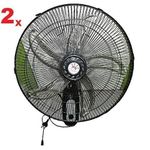 2 Ventilateurs Muraux 55w - Noir