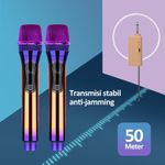 Generic Microphone Sans Fil Double Micro Avec Récepteur Bluetooth Mini - image 6