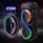 product_image_name-SinG-e-Haut-parleur Bluetooth Portable de 4 pouces, avec micro, sans fil, pour l'extérieur, pour fête, son stéréo HIFI, caisson de basses, télécommande-4