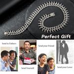 product_image_name-ARHANORY-Collier Cuban Miami à Pointes Incrusté pour Homme Chaîne Hip-Hop – Argentée-8