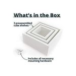 Generic Étagère de 3 Cubes Muraux Déco en Bois - image 2