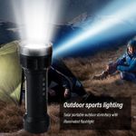 Generic Super Lampe de poche LED à charge solaire multifonctionnelle avec haut-parleur Bluetooth...