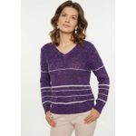 Gm Pullover tricoté à col en V