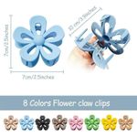 product_image_name-Fashion-8pcs Barrettes à cheveux pour femmes, barrettes à fleurs pour filles, pinces antidérapantes-8